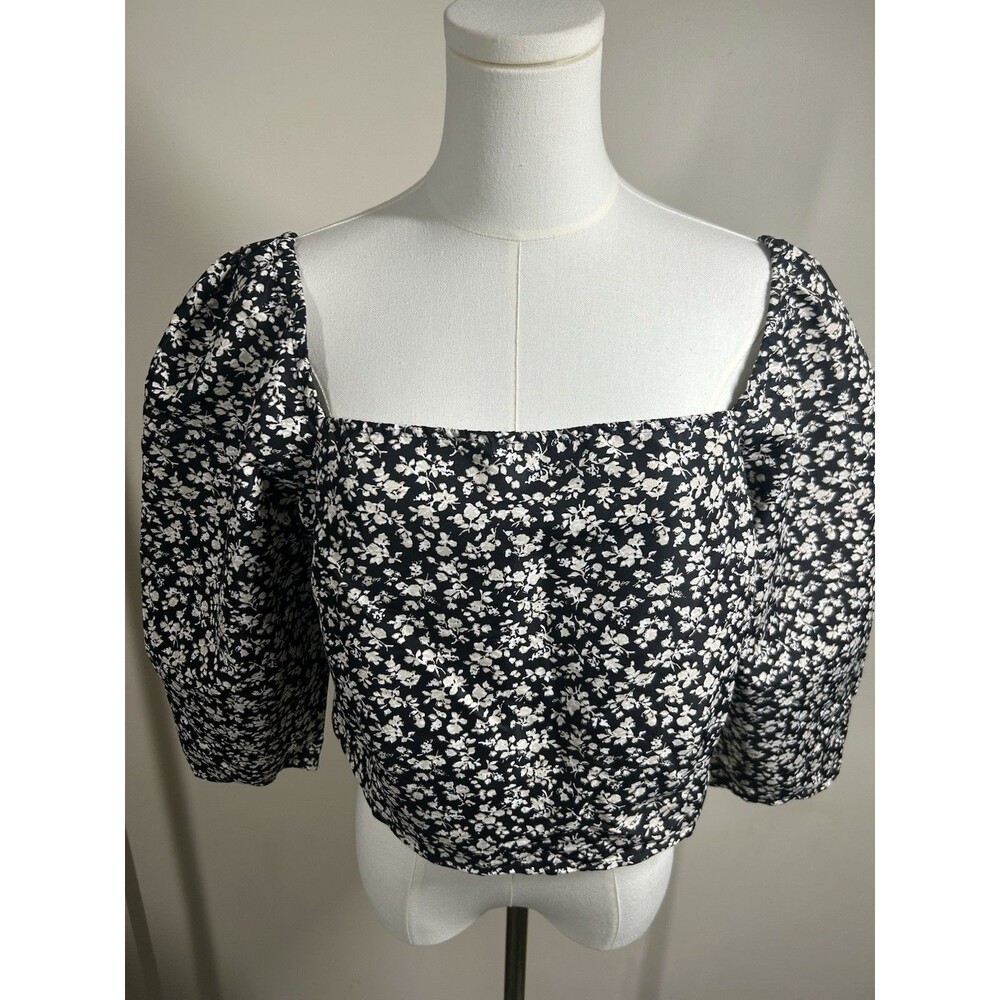 Levi's San Francisco Womens Statement Blouse XL Floral Stretch $69.50 NEW 166